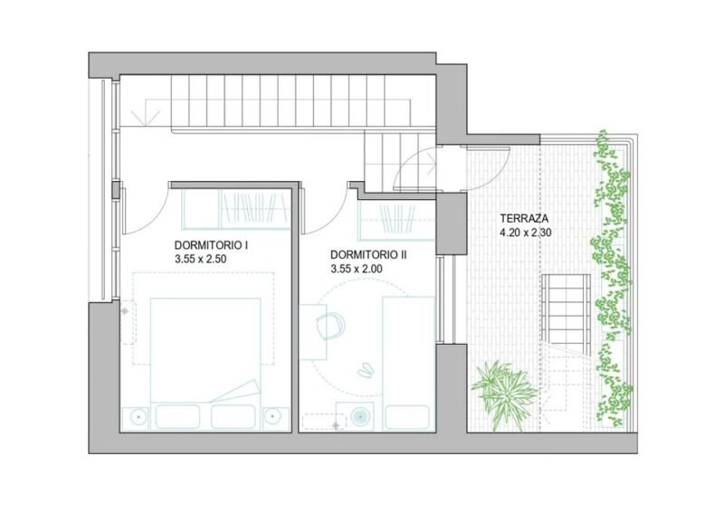 Apta Banco/Duplex/2dorm/Terraza/Azotea con parrillero/Aguada
