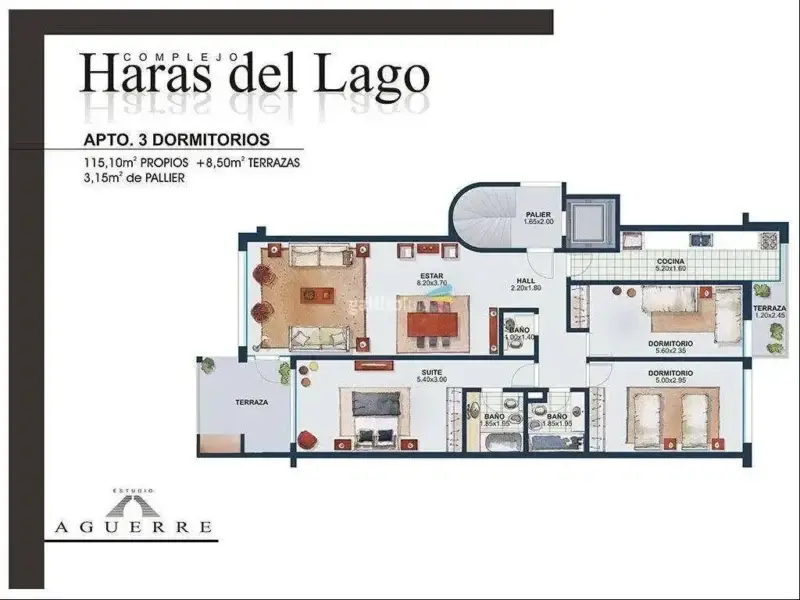 Gran Alquiler en barrio privado Haras del Lago/ 126m2/3 dormitorios & 3 baños/cochera